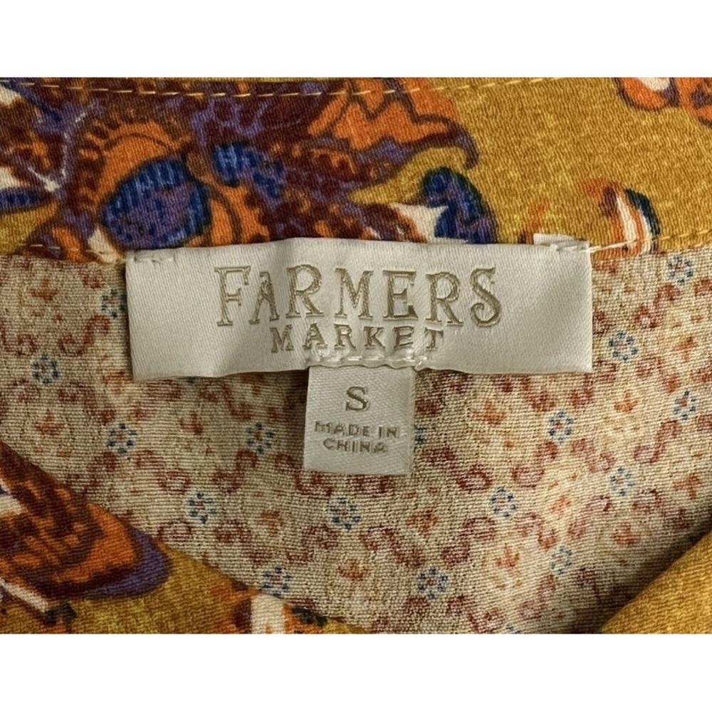 FARMERS MARKET MULTI COLOR FLORAL PRINT LONG SLEEVE DRESS SIZE S - Picture 5 of 5